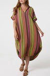 Studio West dress I Brun jaquard sommerkjole