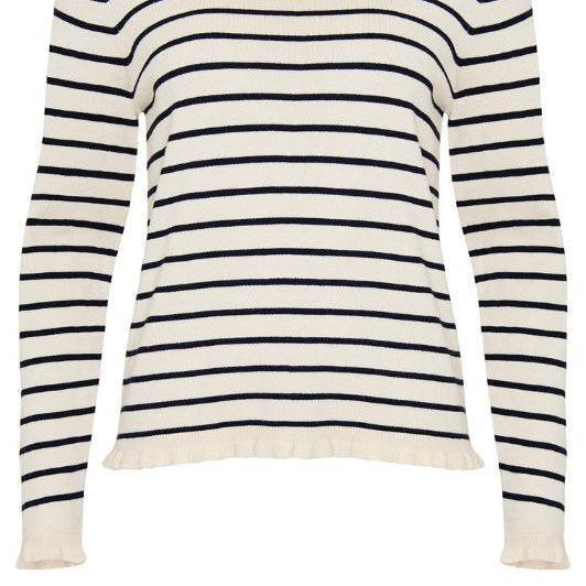 Ofelia Musa strik pullover I Stribet navy