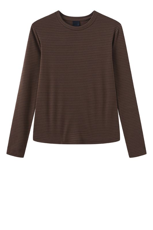 Luxzuz Segberg stribet t-shirt I Brun strib