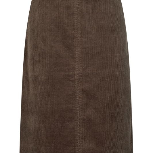 Freequent Cordy skirt | Sandfarvet nederdel i fløjl