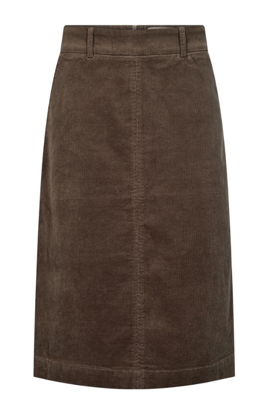 Freequent Cordy skirt | Sandfarvet nederdel i fløjl