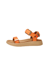 Woden Line sandal | Damesandal i orange I Natural Soft sål