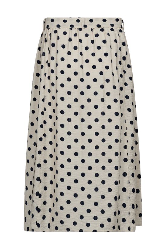 Freequent Alma skirt | Prikket nederdel i creme marine