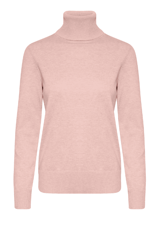Saint Tropez Mila strik | Strikket rullekrave pullover i lyserød