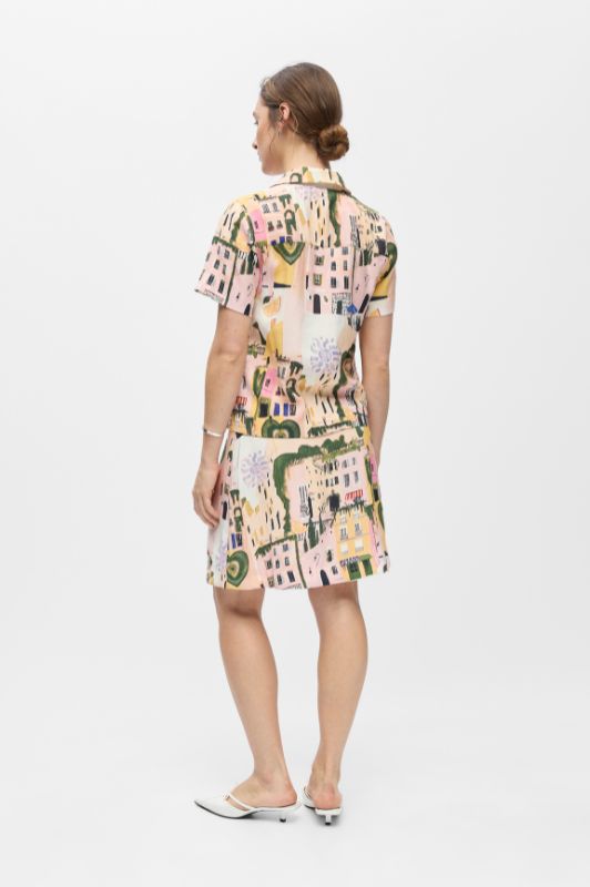 Object Martha skjorte i sjovt farverigt print I Dresslab