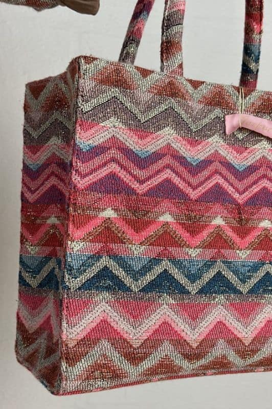 Gaspar Tote bag pink jaquard