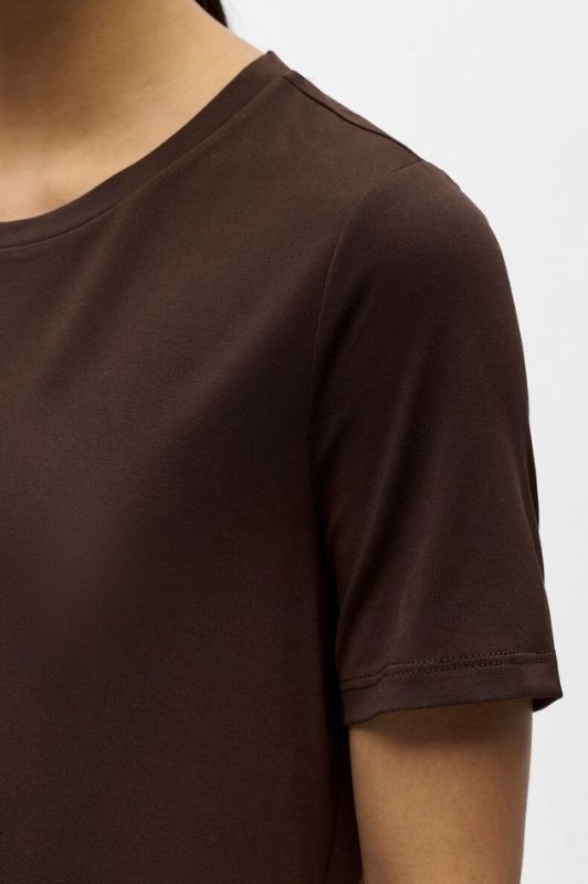 Object Annie t-shirt i brun tencel