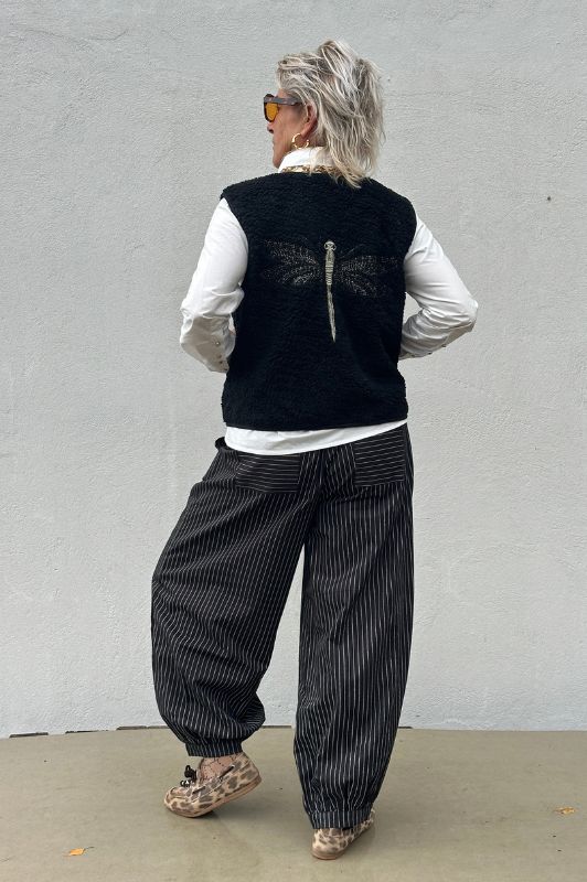 Gaspar Duffy vest I Cool teddy vest i sort