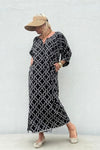 Gaspar Athen print kaftan | Sort ornament print I Dresslab