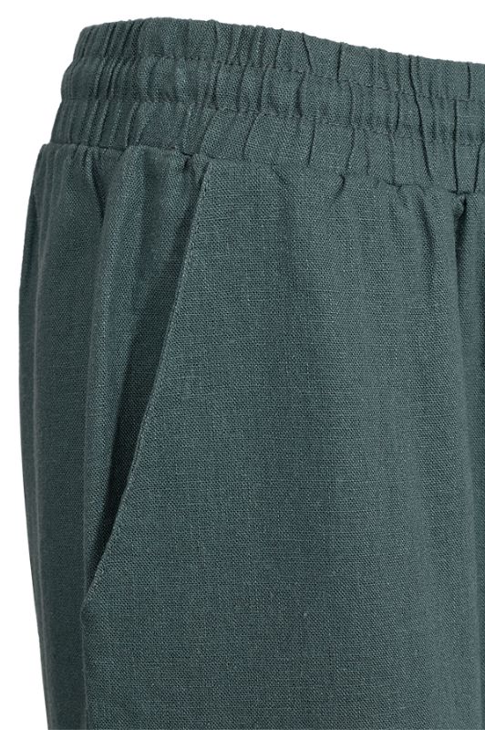 Freequent Lava ankle pant | Forestgrøn ankelbukser i hør