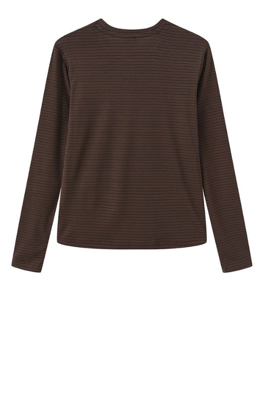 Luxzuz Segberg stribet t-shirt I Brun strib