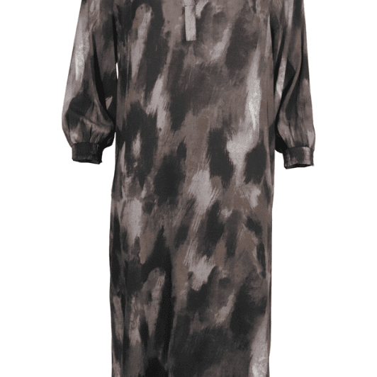 Ofelia Amanda dress | Kjole i flot efterårsprint med brune nuancer