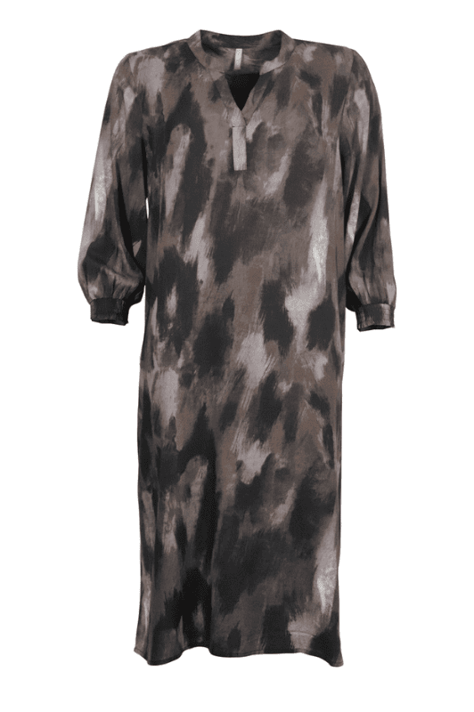 Ofelia Amanda dress | Kjole i flot efterårsprint med brune nuancer