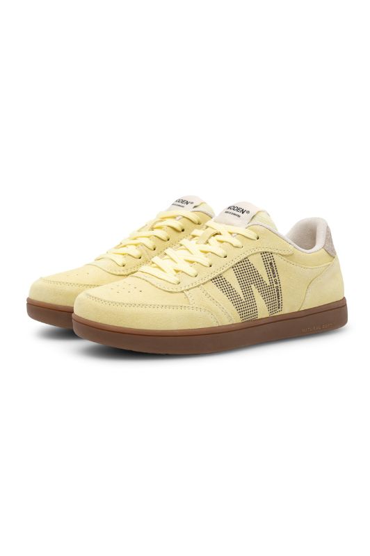Woden Björk Leather sneakers | Hotte lysegule sneakers i ruskind