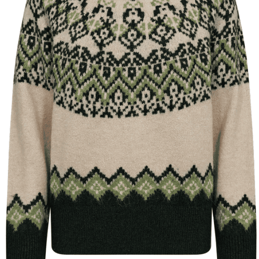 Freequent Merla strik pullover | Islænderstrik army