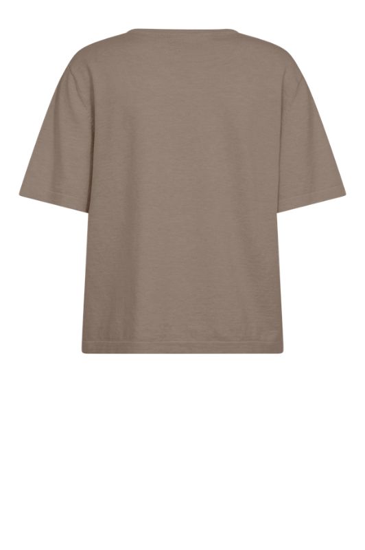 Freequent Rose pullover I Kortærmet strikbluse i sand