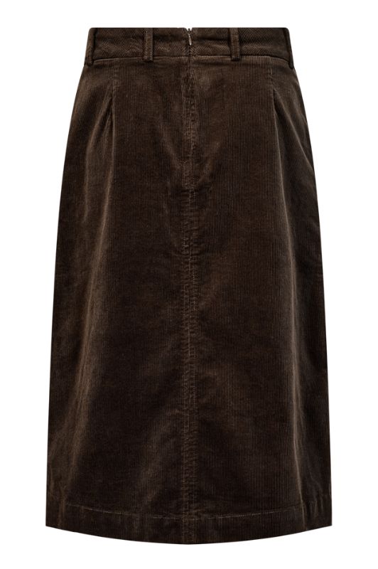 Freequent Cordy skirt | Chokoladebrun nederdel i fløjl
