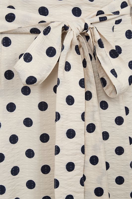 Freequent Alma skirt | Prikket nederdel i creme marine