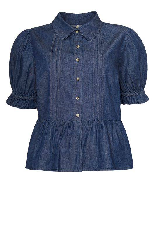 Ofelia Blair bluse | Cool denim top med fine detaljer I Dresslab