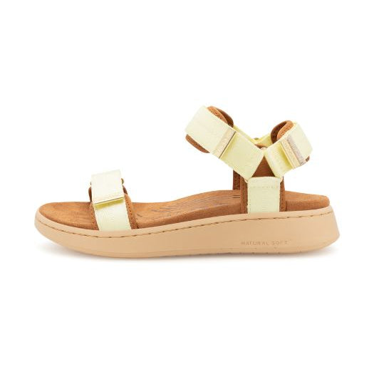 Woden Line sandal | Damesandal i lysegul I Natural Soft sål
