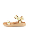 Woden Line sandal | Damesandal i lysegul I Natural Soft sål