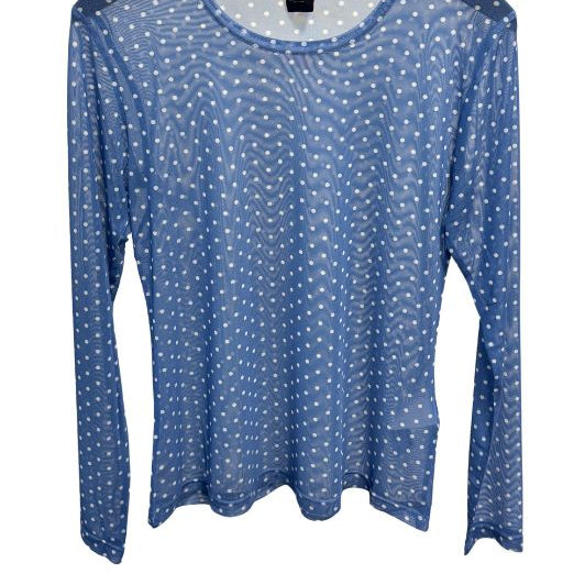 Luxzuz Sigdotti t-shirt I Meshbluse i blå