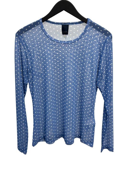 Luxzuz Sigdotti t-shirt I Meshbluse i blå