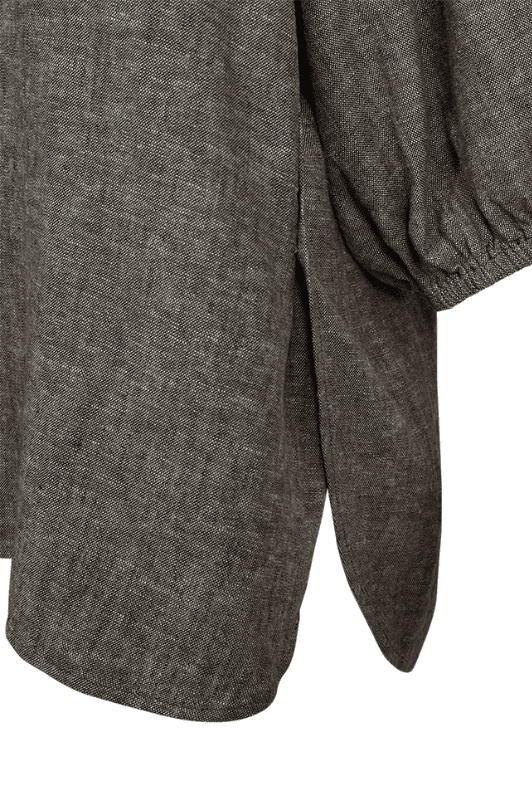 Freequent Lava shirt | Feminin hørbluse i morel I Dresslab