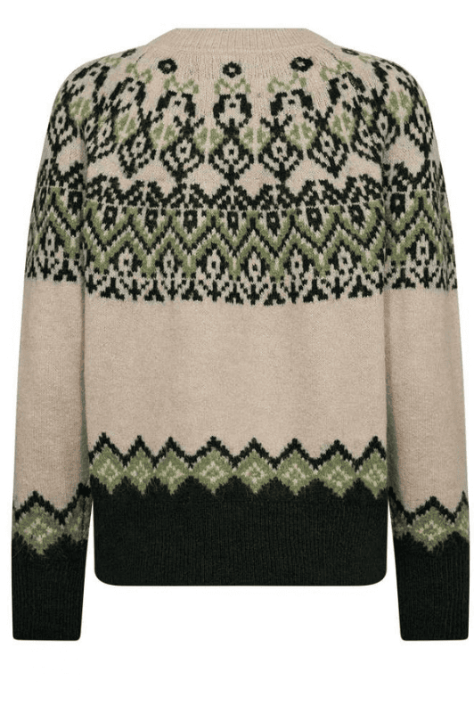Freequent Merla strik pullover | Islænderstrik army