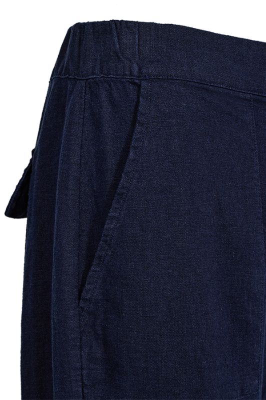Freequent Lava pant | Barrel buks i navy hør