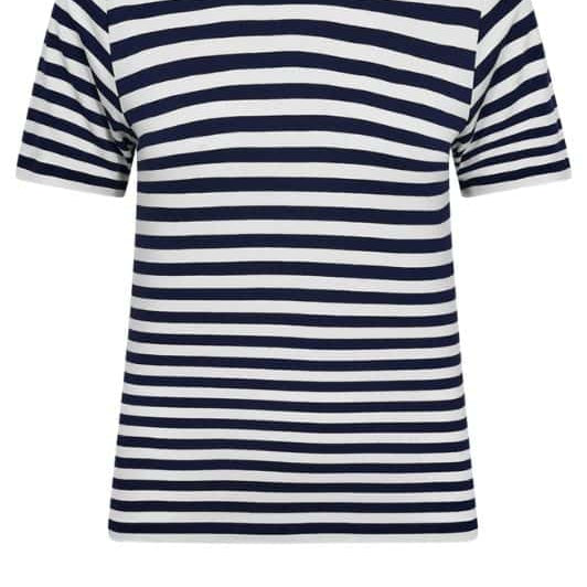 Freequent Liana t-shirt I Strib navy hvid
