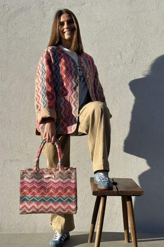 Gaspar Tote bag pink jaquard