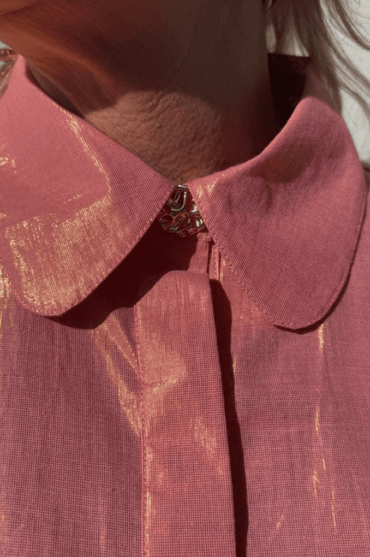 Gaspar Bombay dress | Festkjole i pink guldlook I Dresslab