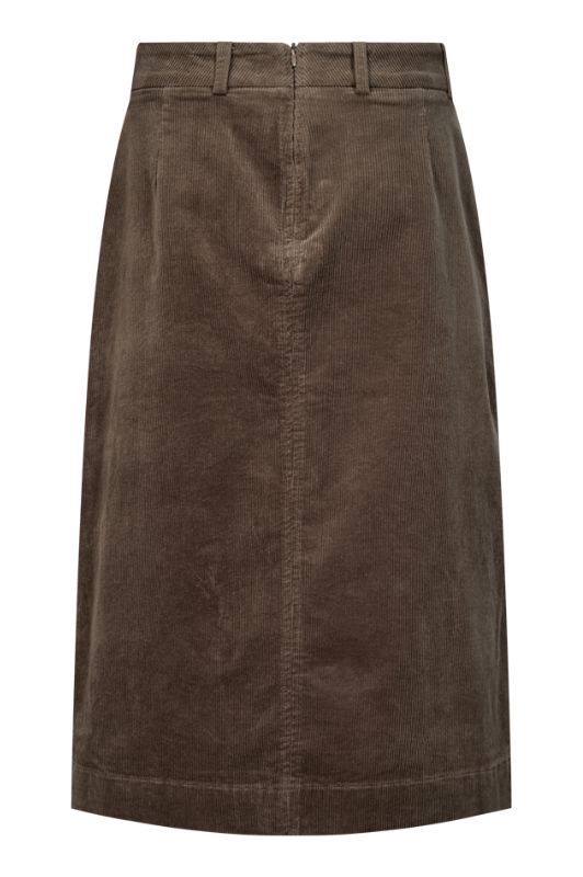 Freequent Cordy skirt | Sandfarvet nederdel i fløjl