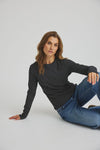 Luxzuz Segberg stribet t-shirt I Sort strib