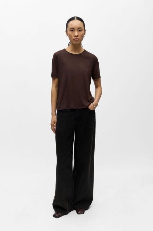 Object Annie t-shirt i brun tencel