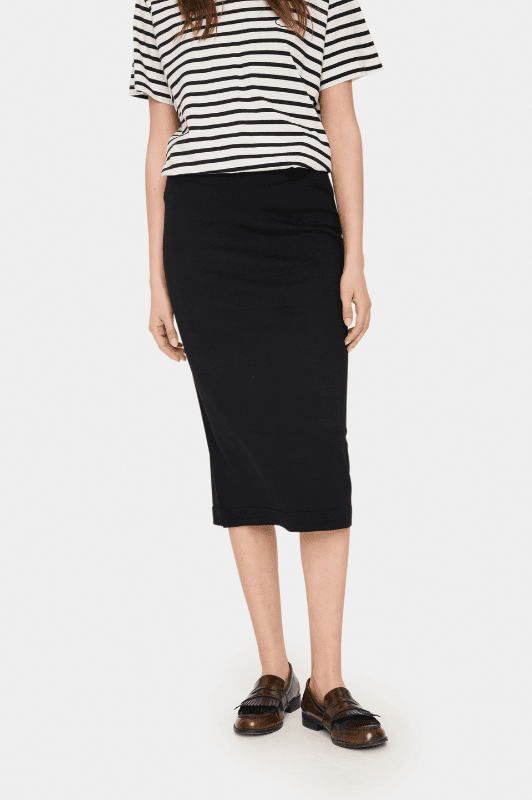 Saint Tropez Mila skirt | Strik nederdel i sort