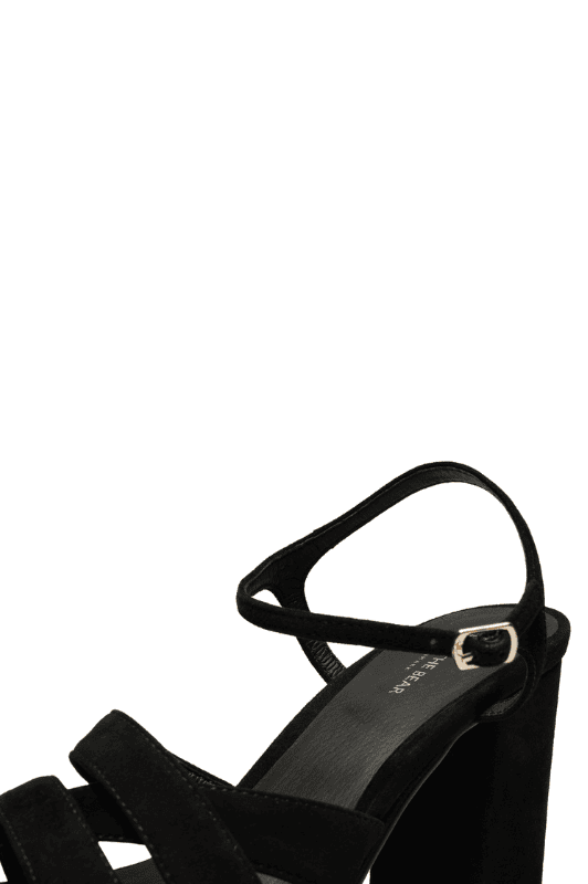 Shoe the Bear Nova Strap | Ruskindssandal med blokhæl i sort