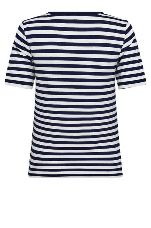 Freequent Liana t-shirt I Strib navy hvid