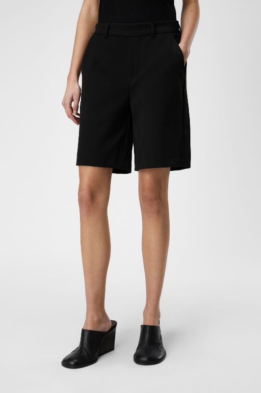 Object Lisa wide shorts med lommer i sort I Dresslab