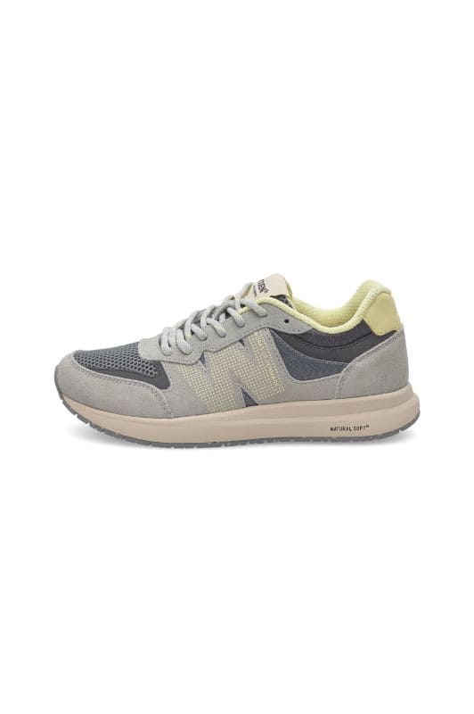Woden Rigmor open mesh leather sneakers | Sea fog