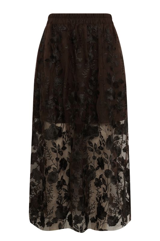 A-View Fuschia skirt I Tylnederdel i mørkebrun I Dresslab