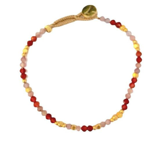 Ibu jewels armbånd I Lulu mix af røde perler I Dresslab