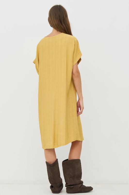 NÜ Cinda tunika | Smuk klassisk kjole i majsgul I Dresslab