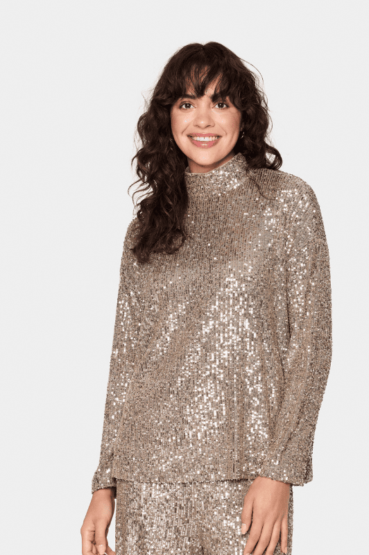 Saint Tropez Reyana top | Flot bluse med pailletter