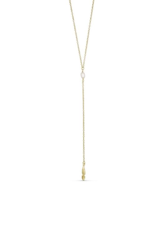 Pure by Nat I Olivia twisted halskæde Y 24K guldbelagt