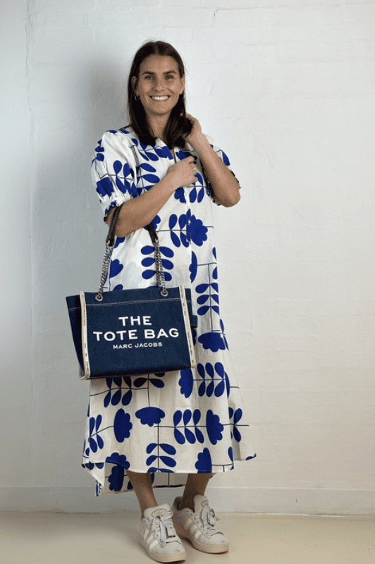 Gaspar Tunø dress | Blåt ornament print I Dresslab
