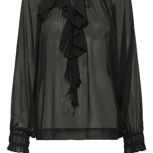 Saint Tropez Lazie bluse I Sort chiffontop