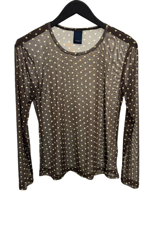 Luxzuz Sigdotti t-shirt I Meshbluse i brun
