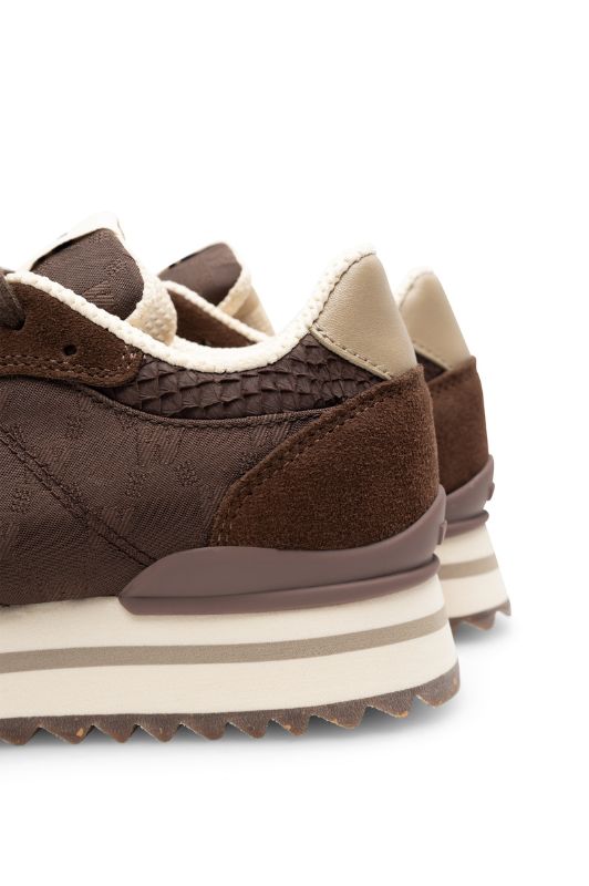 Woden Ronja plateau heritage sneakers | Chocolate